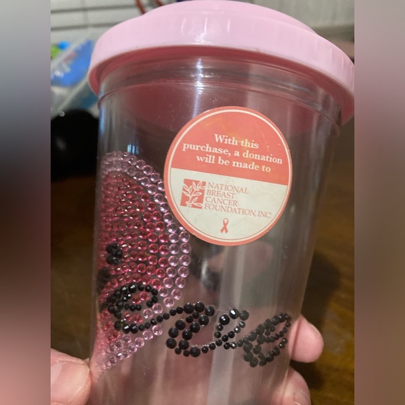 NWT Hard Instulated Cup Breast Cancer Ribbon Believe inside it - Picture 3 of 6